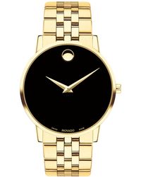 Movado - Swiss Museum Classic Gold-tone Pvd Stainless Steel Bracelet Watch 40mm - Lyst