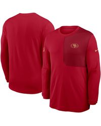 Nike - San Francisco 49ers Sideline Coach Uv Performance Long Sleeve T-shirt - Lyst