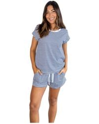 Sant And Abel - Stripe Jersey Short Pj Set - Lyst