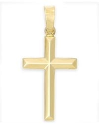 Macy's - Tube Cross Pendant - Lyst