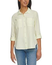 Calvin Klein - Petite Classic Button-front Shirt - Lyst