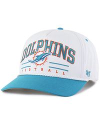 '47 - White/aqua Miami Dolphins Roscoe Two-toned Hitch Adjustable Hat - Lyst