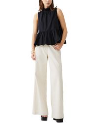 French Connection - Rhodes Cotton Poplin Ruffled Top - Lyst