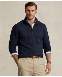 Polo Ralph Lauren - Big & Tall Double-knit Jersey Quarter-zip Pullover - Lyst