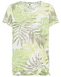 Olsen - 100% Organic Cotton Embellished Palm Print T-shirt - Lyst