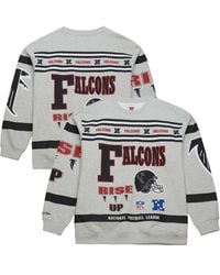 Mitchell & Ness - Atlanta Falcons All Over Print Vintage Fleece Crewneck Sweatshirt - Lyst