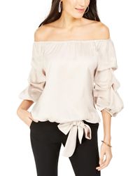 Msk - Off-the-shoulder Puff Sleeve Top - Lyst