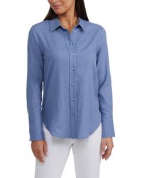 Ellen Tracy - Long Sleeve Button Front Shirt - Lyst