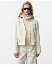 Mango - Structured Cropped Jacket - Lyst