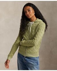 Polo Ralph Lauren - Cable-knit Full-zip Hoodie - Lyst