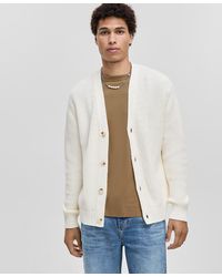 Mode Of One - Shaker-stitch V-neck Cardigan - Lyst