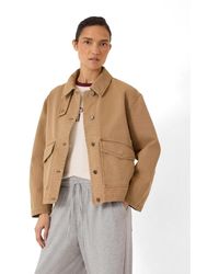 Hush - Womne's Elara Washed Funnel Neck Utility Jacket - Lyst