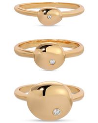 Ettika - Polished Stacking Pebble Ring Set - Lyst