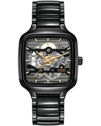 Rado - Swiss Automatic True Square Skeleton High-tech Ceramic Bracelet Watch 38mm - Lyst