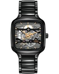 Rado - Swiss Automatic True Square Skeleton High-tech Ceramic Bracelet Watch 38mm - Lyst
