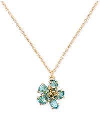 Kate Spade - Gold-tone Paradise Flower Mini Pendant Necklace - Lyst