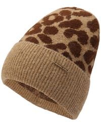 Michael Kors - Michael Leopard Crown Cuff Beanie - Lyst