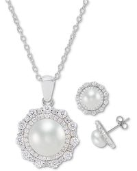 Macy's - 2-pc. Set Cultured Freshwater Pearl (7mm & 9mm - Lyst