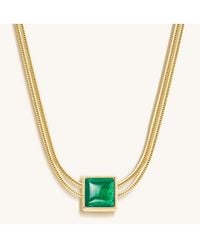 Karma and Luck - Devote & Achieve Emerald Evil Eye May Birthstone Necklace - Lyst