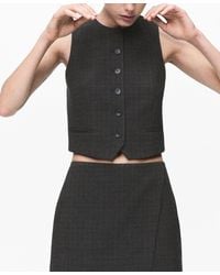 Mango - Check Wrap Skirt - Lyst