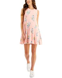 Style & Co. Synthetic Petite Sleeveless Flip Flop Dress, Created For Macy's in Yellow | Lyst