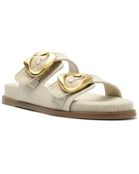 SCHUTZ SHOES - Olga Sporty Round Toe Flat Sandals - Lyst