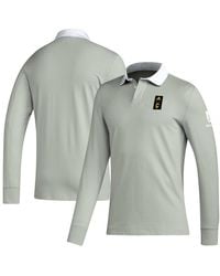 adidas - 2023 Player Charlotte Fc Travel Long Sleeve Polo Shirt - Lyst
