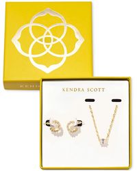 Kendra Scott - 14k Cubic Zirconia Pendant Necklace & C-hoop Earrings Set - Lyst