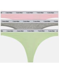 Calvin Klein - Modern Logo 3-pack Thong Underwear Qd5209 - Lyst