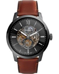 Black Leather Strap Watch 45mm Me3094 