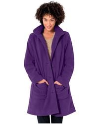 Woman Within - Within Hooded A-line Fleece Coat - Lyst