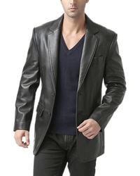 BGSD - Men Classic Two-button Leather Blazer - Lyst