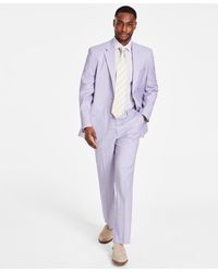 Nautica - Modern-fit Bi-stretch Purple Check Suit - Lyst