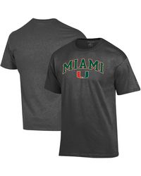 Champion - Â Miami Hurricanes Arch Over Logo T-shirt - Lyst