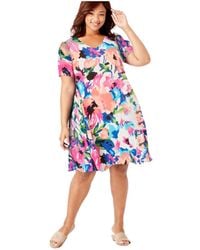 Woman Within - Plus Size Within Short Crinkle Dress - Lyst