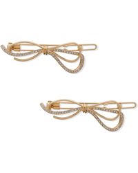 Lonna & Lilly - 2-pc. Gold-tone Pave Bow Hair Barrette Set - Lyst