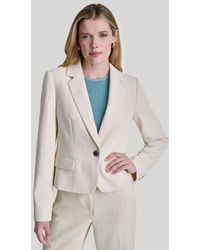 DKNY - Long-sleeve Cropped Blazer - Lyst