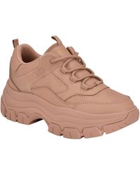 Guess - Bisun lugged Rubber Sole Lace Up Platform Sneakers - Lyst