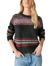 Lucky Brand - Fair Isle Crewneck Sweater - Lyst
