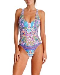 La Moda Clothing - Cutout One Piece Swimsuit - Lyst