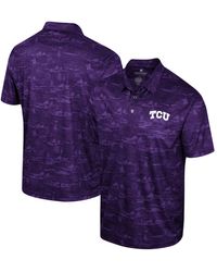 Colosseum Athletics - Tcu Horned Frogs Daly Print Polo Shirt - Lyst