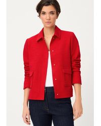 Olsen - Collared Woven Jacket - Lyst