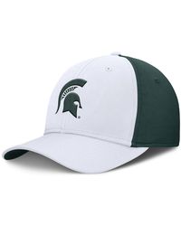 Nike - White/green Michigan State Spartans 2025 Sideline Rise Local Performance Flex Hat - Lyst