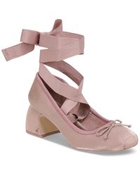 Circus by Sam Edelman - Della Lace-up Block-heel Ballet Pumps - Lyst