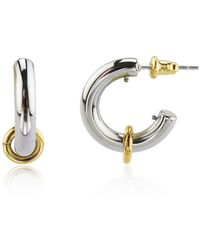 Rebl Jewelry - Stainless Steel Two-tone Earrings - Lyst