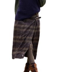 Celtic & Co. - Midi Celt Kilt Plaid Skirt - Lyst