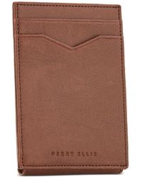 Perry Ellis - Magnetic Leather Card Case - Lyst