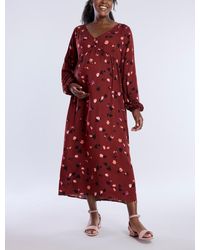 Motherhood Maternity - Maternity Long Sleeve Button Front Midi Dress - Lyst
