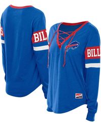 KTZ - Buffalo Bills Throwback Lace-up Long-sleeve T-shirt - Lyst