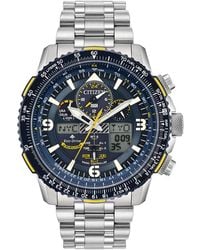 Citizen - Eco-drive Analog-digital Promaster Blue Angels Skyhawk A-t Stainless Steel Bracelet Watch 46mm - Lyst